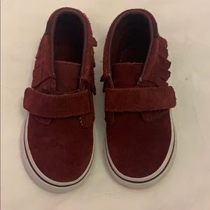 Toddler suede fringe booties